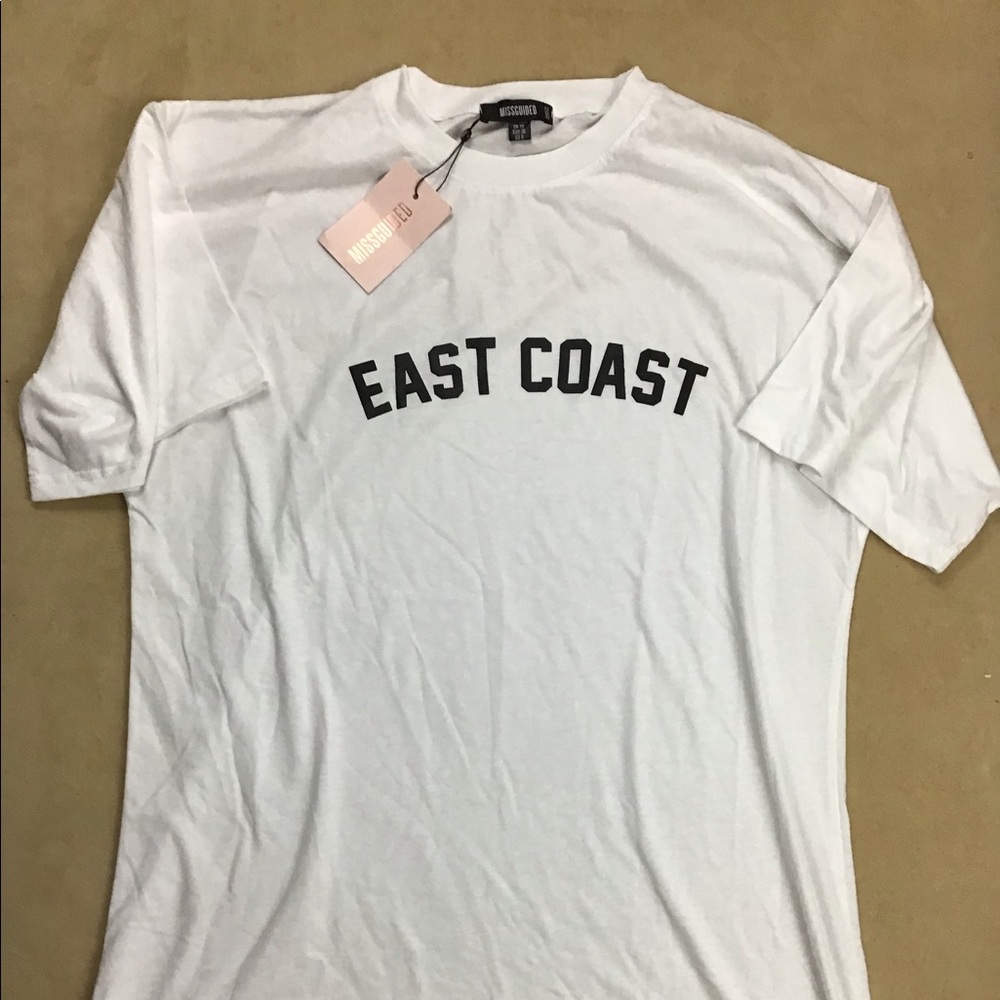 Missduided size 6 over size shirt dress